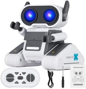 Winthai Robot Toys with Colorful LED, Remote Control Robot Toy with LED Eyes, Flexible Head & Arms, Dance Moves and Music for Kids Boys/Girls, for 3-12 Year Toddler Kid Children Teen for Christmas