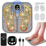 Foot-Massagers-for-Pain-and-Circulation-Electric-Feet Muscle Stimulation, LCD Display with 8 Modes 19 Intensities with Remote Control(30x30cm)