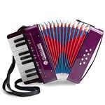 MUSICUBE Accordion Instrument for Kids 17 Keys 8 Bass Accordion with Straps for Beginners Adults Student Educational Musical Instrument Toy for Boys Girls Aged 3+ Gift Choice (PURPLE)