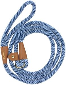 Lucpawz Pet Slip Lead Dog Leash, Easy to Use Braided Rope Slip Leash 6FT, Dog Lead and Collar Combo for All Breeds Airy Blue