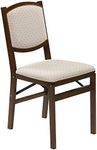 Stakmore Contemporary Upholstered Back Folding Chair Finish, Set of 2, Fruitwood