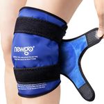 NEWGO Ice Pack for Knee Replacement Surgery, Reusable Gel Cold Pack Knee Ice Pack Wrap Around Entire Knee for Knee Injuries, Knee Ice Wrap for Pain Relief, Swelling, Bruises