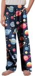 Arshiner Boys Pajama Pants Long Sleep Plaid Pants Soft Lounge Pj Bottoms with Pockets Dark Blue Planet 10-11 Years