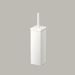 Gatco 1488W Elegant Square Toilet Brush Holder, Matte White