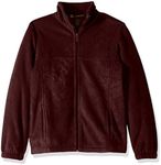 AquaGuard Boys' Big Full-Zip Fleece Jacket, Wine, Large