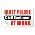 CafePress Civil Engineer Work Rectangle Sticker Rectangle Bumper Sticker Car Decal