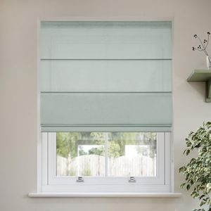 Hiifroy Roman Shades for Windows, Light Filtering Roman Blinds Thermal Insulated Heat Blocking Window Blinds for Home Living Room French Doors, Light Green 30" W x 48" H
