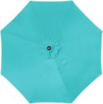 ontheway 11FT Patio Umbrella Enhanced Replacement Canopy Market Table 8 Ribs Umbrella Canopy (11FT, Turquoise)