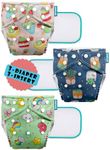 Advanso Leakage Proof cloth diapers for babies, high absorbent 3 reusable diaper 3 insert pad combo pack washable cloth diaper free size 5-18kg adjustable pocket cover 33