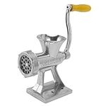 TOPINCN Manual Meat Grinder, Restaurants Butcher Shops Aluminum Alloy and Composite Wood Small Meat Mincer with Ergonomics Handle