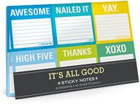 Knock Knock It's All Good Sticky Note Packet, 6 Sticky Note Pads Set, 2.75 x 2.75-Inches and 40-Sheets Each