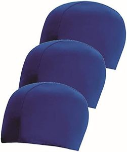 Abstract Lycra Swim Cap - Comfortable Spandex Bathing Caps for Women Men Kids - Fabric Swim Cap Fits Kids All Hair Length Adult Short Hair - 3 Pack