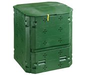 Dehner Thermo composter, 420l, 84 x 74 x 74 cm, Plastic, Black/Green