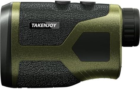 TAKENJOY HM7 Hunting Rangefinder, 1200Yards Laser rangefinder for Hunting, Red LCD Display with 7X Magnification, Speed Mode, Rechargeable, Lightweight, Waterproof, Carrying Case