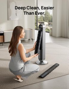 Dreo 42" Tower Fan with Remote – 12-Speed Bladeless Floor Fan, 120° Oscillation, Silent Timer for Bedroom, Home & Office