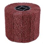 Nylon Wire Drawing Wheel Abrasive Brush Drum Rubber Polishing Buffer Stainless Steel Aluminum Iron Metal Polishing Wheel Surface Finishing Tool Buffer Wheel 120x100mm (120 Grit)