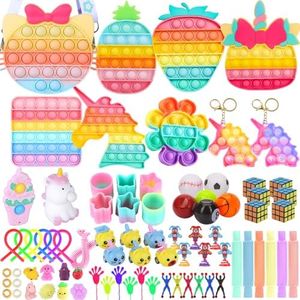 Niceup 80 PCS Party Favors Toy Assortment for Kids Party Bags Fillers, Easter Basket Stuffers Pinata Filler Gift for Children Birthday Party Favor Supplies Goodies Bags Carnival Prize (Color Random)