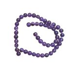 Maitri Export Natural Amethyst Crystal - Stone/Beads/Gemstone 6mm Round Loose Beads in String for Making Necklace/Jewelry/Bracelet/Mala (Amethyst)