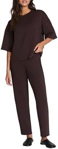 SPANX AirEssentials Slim Straight Pant - Ankle-Length - Relaxed Lounge Trousers - UPF 50+ Protection - Truffle Brown - X-Large