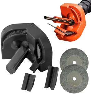 Multi-function Drill Bit Sharpener for Grinder With 2 Grinding Sharpeners Wheels, 2026 New Portable Drill Bit Sharpener for HSS Masonry Carbide Cobalt Metal Drill Bits (Black)