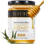 Berringa Certified ORGANIC Eucalyptus Honey 500g - Australian Raw Honey | Unfiltered | 100% Pure Genuine Locally Sourced | Cold Extracted | Non-GMO Superfood | Gluten Free Food | Bulk Honey