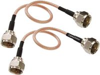 CablesOnline, 2-Pack 6-inches Slim Coax 75-ohm RG179 with F-Type Connectors TV, Satellite & Antenna Cable, SI-FF100-2