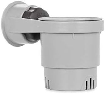 Camco Cup Holder with Mechanical Suction Cup - Provides a Secure Location for Your Beverage - Compatible with Most Cups, Cans, Bottles and Tumblers - Gray (53091)