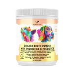 Chicken Bone Broth Probiotic & Prebiotic, For Dogs & Cats with Sensitive Digestion, Gut Health, Hip & Joint, All Ages and Breeds, High in Type II Collagen, Fibre & Essential Minerals, 60 Servings 300g