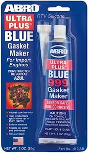 ABRO Ultra Plus 999 RTV Silicone Sealant and Gasket Maker, for Import Engines, Sensor Safe, Non-Corrosive, High Temp Silicone Sealant/Head Gasket Sealant, 650 Degrees F, 3 oz. Tube - Blue