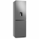 Teknix FFH1825WS 55cm Freestanding 50/50 Fridge Freezer - 256 Litre Capacity - Total No Frost - Non-plumbed Water Dispenser - Silver - E Rated, H182.5 x W55 x D56.2 (cm)