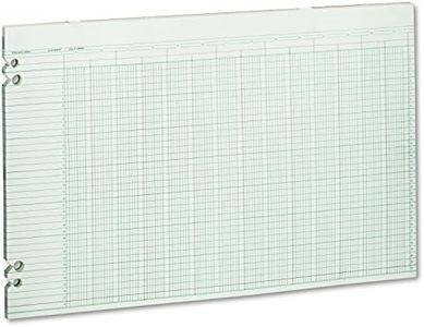 Wilson Jones Green Columnar Ruled Ledger Paper, Double Page Format, 24 Columns and 36 Lines per Page, 11 x 17 Inches, 100 Sheets per Pack (WG50-24A) (WLJG5024)