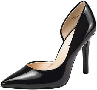JENN ARDOR Stiletto High Heel Shoes for Women: Pointed, Closed Toe Classic Slip On Dress Pumps-Black 7 B(M) US