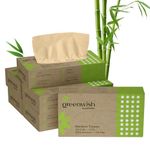 Greenwish Bamboo Soft Facial Tissue Box-100pulls (Pack of 6), 100% Biodegradable, Eco friendly and Chemical Free, Car Tissue Box