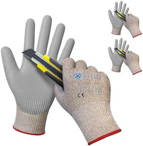 KAYGO Cut Resistant Gloves Polyurethane Coated - 3 Pairs, KG20PC,ANSI Cut Level A3,2XL