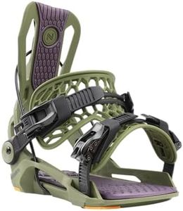 Nidecker Flow Fenix Fusion Unisex Snowboard Bindings, Green, Small