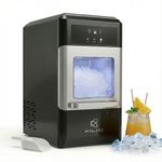 Kilig N01 Countertop Crunchy Chewable Nugget Ice Maker Machine | 20kgs per Day | Auto Self Cleaning Function | Portable Ice Maker for Home/Party/Camping - Black