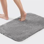 Good Nite Bath Mat Grey Bathroom Mat Bathroom Rugs 40x60cm Bath Rug Luxury Shower Mat Outside Shower Bathroom Floor Mats Absorbent Machine-Washable