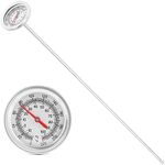 Long Stem Compost Soil Thermometer, 20 Inch/50cm Premium Stainless Steel Compost Soil Thermometer for Garden Backyard, Easily Monitor Soil Testing Thermometer - 0℃-120℃