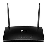 TP-Link N300 4G+Cat 4 LTE Telephony Wi-Fi Router, SIM Slot Unlocked, Records up to 100 minutes of voicemail, No Configuration Required, Removable External Wi-Fi Antennas, UK Plug, Black (TL-MR6500v)