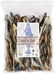 Polkadog Crunchy Cod Skins Dog Sticks - Cod Skins treats for Dogs - All-Natural Pet, Dog Treats - Savory, Healthy Fish-Skin Puppy Treat - Alaskan Treats for Pets - 2 lb.