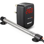 Weipro Titanium Aquarium Heater 300W, Submersible Fish Tank Preset Heater with LED Digital Temperature Controller, Preset Temperature 26℃, Fast Heating for 200L-300L Tropical Fish Tank