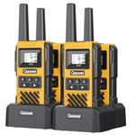 Gaswei G1pro Walkie Talkies Long Range for Adults, Rechargeable Heavy Duty Walkie Talkie with Doulbe PTT, 2 Way Radio, VOX for Farms, Warehouse, Fishing, Camping, Hunting - 4 Pack