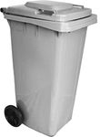 120 Litre Wheelie Bin - Light Grey - Council Approved EN840 Waste Recycling