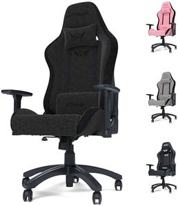 GT OMEGA Pro Series 2.0 Gaming Chair, Black Fabric Computer Office Chair, Ergonomic Desk Chair for Home, Adjustable Arms, 180 Degree Recline, Lumbar Neck Cushions, Height Adjustable, 110kg Capacity