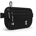 Zero Grid Money Belt w/RFID Blocking - Concealed Travel Wallet & Passport Holder