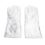 Homepatche Welding Gloves,Aluminum Foil Insulation Cotton Liner Heat Resistant Welding Gloves Aluminized Welding Gloves Fire Proof Flame Retardant Gloves