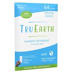 Tru Earth Eco-Strips Laundry Detergent Strips 64 Loads. No Plastic Packaging, Ultra-Concentrated, Pre-Measured Strips, Easy Storage. Great for Machine & Hand Washing, Fresh Linen