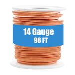 ELECTRAPICK Copper Wire, 14 Gauge Copper Wire, Metal Copper Coil for Plants,Jewelry Making, Gardening, Crafts, Electroculture, DIY, 1.6 m Diameter, 1 Pound, 98 Feet/30m, 99% Soft Pure Copper