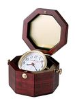 Howard Miller Chronometer Table Clock 645-187 – High Gloss Rosewood Hall Finish, Octagon Chest, Swivel Design, Antique Home Décor, Quartz, Alarm Movement