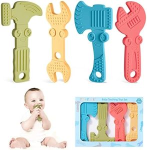 TYRY.HU Anneau Dentition Bebe Jouet Dentition pour Bébé 3 6 Mois en Silicone sans BPA de Qualité Alimentaire pour Garçons et Filles(A)